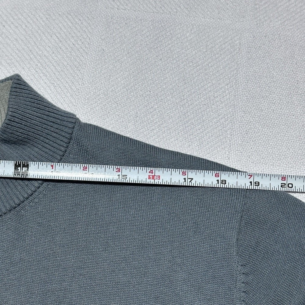 Nike Tiger Woods 1/4 Zip Sweater Mens XL Gray Cotton Cashmere Golf Casual Preppy - Picture 10 of 12